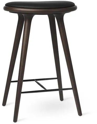 Mater High Stool Sgabello da Bar Faggio Tinto Scuro 69cm