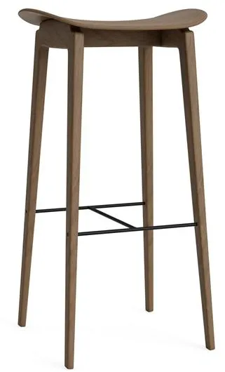 NORR11 NY11 Sgabello da bar H75 cm Rovere Chiaro Affumicato