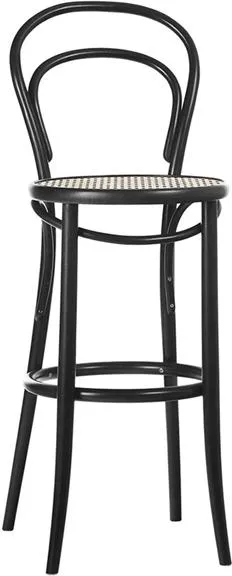 TON No 14 Sgabello da bar 61 cm Rattan/Nero