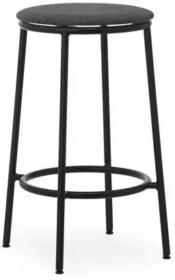 Normann Copenhagen Circa Sgabello H65 Rivestito Nero/MLF16 Nero