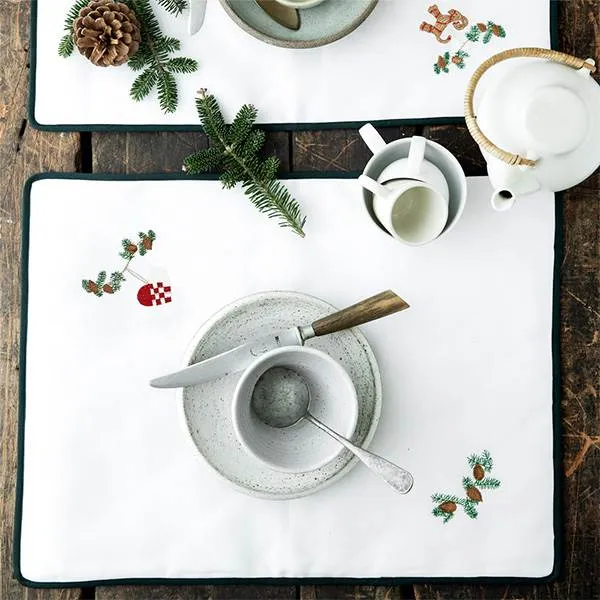 Langkilde & Søn - Set da tavola di Natale con cuore - 38 x 50 cm.