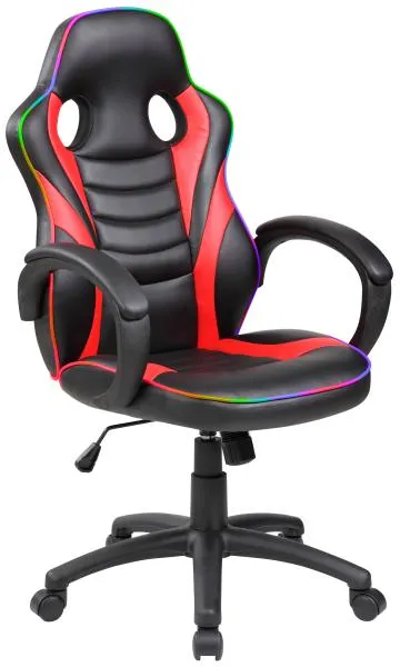 Homeville Exracer Jason LED similpelle nero/rosso