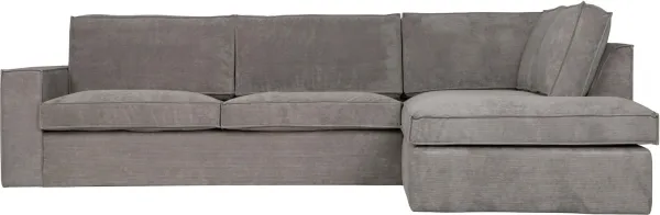 Thomas, divano angolare destro, grigio chiaro, H92x283x197 cm