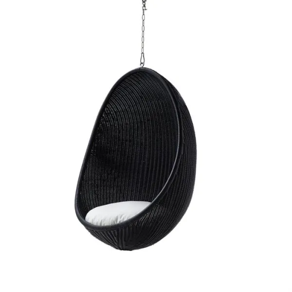 Sedia sospesa Sika Design - Nera - Incl. cuscino beige B451