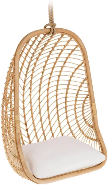 Ekaterina, Sedia sospesa da esterno, naturale/bianco, H127x85x73 cm