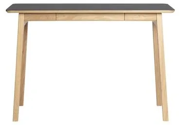Magnus Olesen Freya Scrivania in Rovere Massiccio Laccato / Linoleum Nero 4023 Forbo