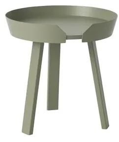 Tavolino Muuto Around in impiallacciatura di rovere, piccolo, grigio scuro