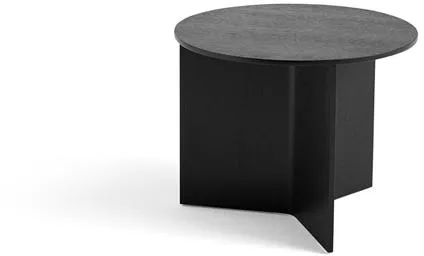 Tavolino Laterale HAY Slit Wood Rotondo Ø45 Rovere