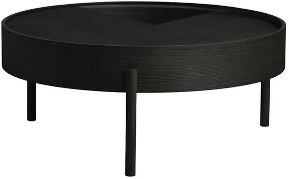 Tavolino da caffè Woud Arc impiallacciato rovere Ø89