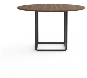 New Works Florence Tavolo da Pranzo Ø120 Noce con Struttura Nera